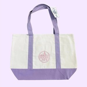 NEW Large Trader Joe’s Viral Pastel Purple Tote Limited Release - Sold out